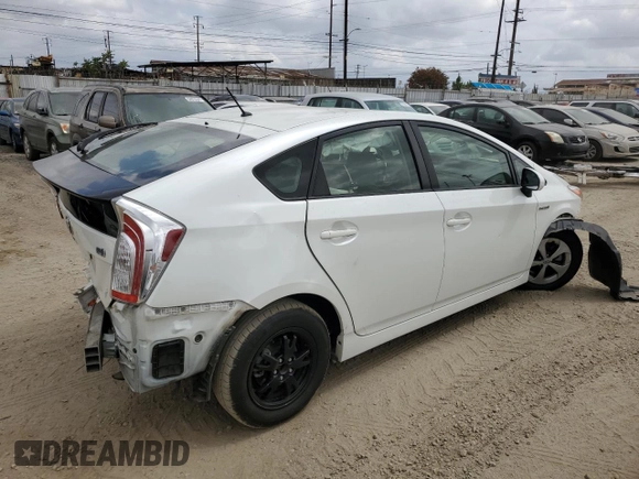 2014 Toyota Prius Four with VIN JTDKN3DU7E1841002, listed as a Copart auction lot 53757825 with Not provided miles and Salvage title. Bid and sale history available at DreamBid. Image 3.