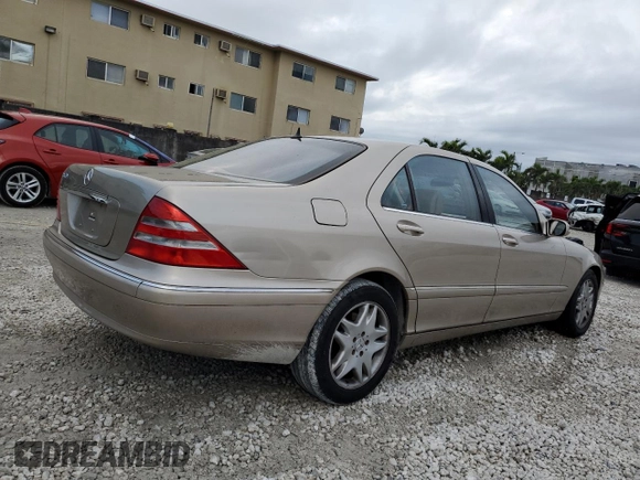 2003 Mercedes-Benz S-Class 4.3L with VIN WDBNG70J13A378120, listed as a Copart auction lot 42592815 with 0 mi miles and Salvage Title. Bid and sale history available at carsss.com. Image 3.