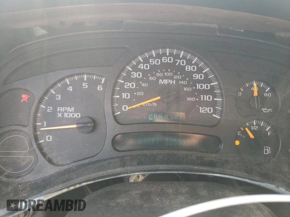 2005 Chevrolet Silverado 1500 LS with VIN 2GCEC19T551363468, listed as a Copart auction lot 53942235 with 225,891 mi miles and Salvage title. Bid and sale history available at DreamBid. Image 9.