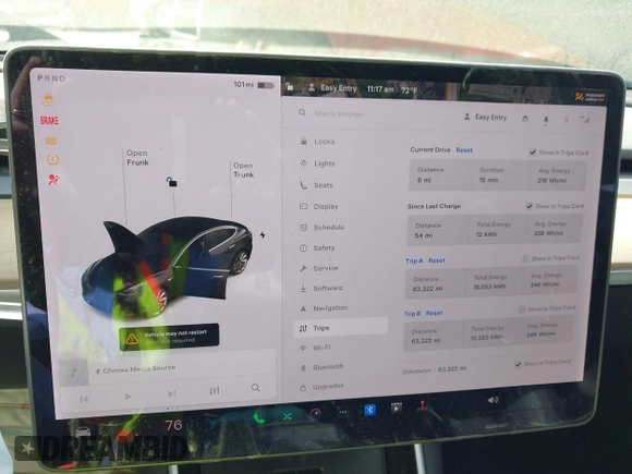 2020 Tesla Model 3 Standard Range Plus with VIN 5YJ3E1EA0LF660759, listed as a IAAI auction lot 41505250 with 63,322 mi miles and . Bid and sale history available at DreamBid. Image 7.