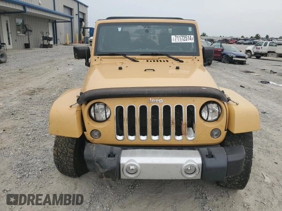 2014 Jeep Wrangler Sahara with VIN 1C4AJWBG8EL144691, listed as a Copart auction lot 71172514 with 111,322 mi miles and Salvage title. Bid and sale history available at DreamBid. Image 5.