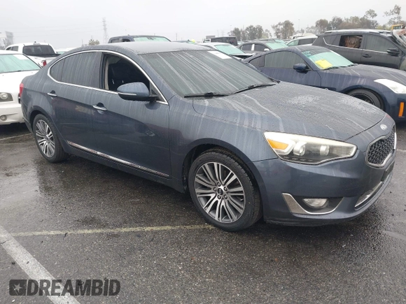 2014 Kia Cadenza Premium with VIN KNALN4D78E5125574, listed as a IAAI auction lot 41490830 with 172,569 mi miles. Bid and sale history available at carsss.com. Image 1.