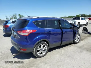 2015 Ford Escape Titanium with VIN 1FMCU9J90FUA70923, listed as a Copart auction lot 49832155 with 142,600 mi miles and Salvage title. Bid and sale history available at DreamBid. Image 3.