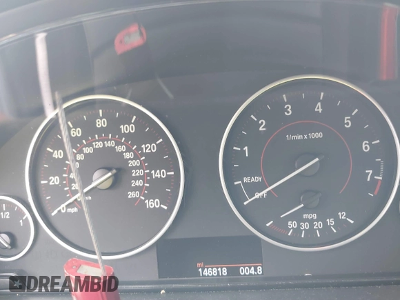 2015 BMW 3 Series 328i with VIN WBA3A5G56FNS83991, listed as a IAAI auction lot 41123406 with 146,818 mi miles. Bid and sale history available at carsss.com. Image 7.