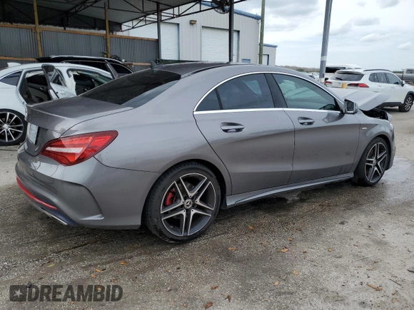 2018 Mercedes-Benz CLA 250 with VIN WDDSJ4EB0JN680225, listed as a Copart auction lot 43581334 with 53,538 mi miles and . Bid and sale history available at DreamBid. Image 3.