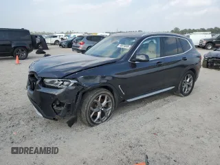 2022 BMW X3 sDrive30i z VIN WBX47DP02NN155639, wystawiony jako Copart lot #48878855 z przebiegiem 43 848 mil mil oraz Szkoda całkowita • Salvage title. Historia ofert i sprzedaży dostępna na DreamBid. Obrazek 1.