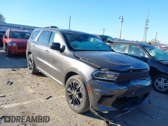 2021 Dodge Durango SXT with VIN 1C4RDHAG1MC824969, listed as a IAAI auction lot 41352831 with 91,188 mi miles and . Bid and sale history available at DreamBid. Image 1.