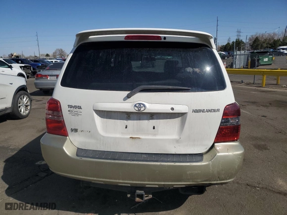 2004 Toyota Highlander with VIN JTEEP21A140052047, listed as a Copart auction lot 48423455 with 254,028 mi miles and Salvage Title. Bid and sale history available at carsss.com. Image 6.