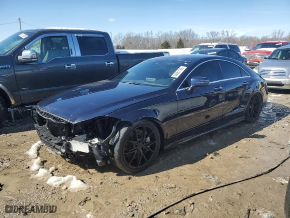 2017 Mercedes-Benz CLS with VIN WDDLJ9BB5HA195165, listed as a Copart auction lot 44381195 with 42,686 mi miles and Salvage Title. Bid and sale history available at carsss.com. Image 1.