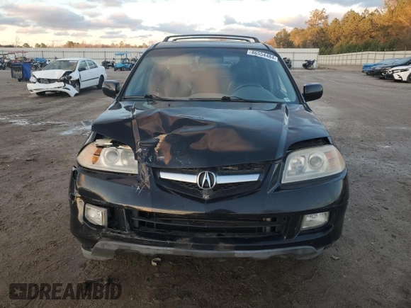 2004 Acura MDX with VIN 2HNYD18254H560028, listed as a Copart auction lot 86554484 with 0 mi miles and Salvage Title. Bid and sale history available at carsss.com. Image 5.