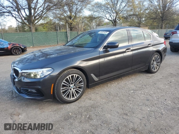 2018 BMW 5 Series 530i xDrive with VIN WBAJA7C57JWA74922, listed as a Copart auction lot 53491435 with 115,548 mi miles and Clean Title. Bid and sale history available at carsss.com. Image 1.