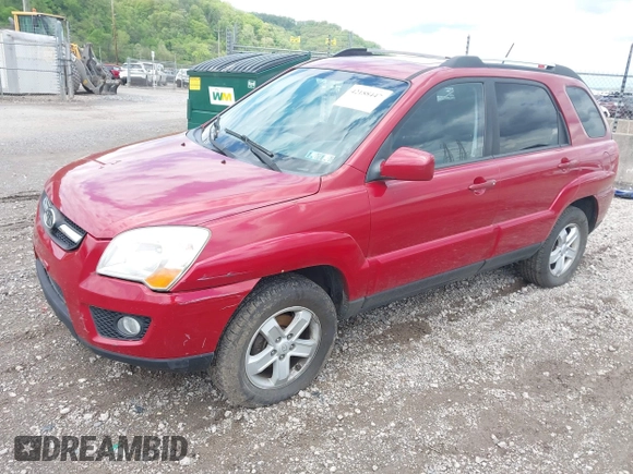 2009 Kia Sportage LX with VIN KNDJE723597634012, listed as a IAAI auction lot 42188447 with 205,040 mi miles. Bid and sale history available at carsss.com. Image 2.