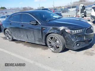 2018 Acura TLX w/A-SPEC Pkg with VIN 19UUB3F67JA001068, listed as a IAAI auction lot 41598159 with 98,518 mi miles. Bid and sale history available at carsss.com. Image 1.