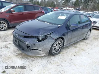 2022 Toyota Corolla Hybrid LE with VIN JTDEAMDEXNJ048722, listed as a IAAI auction lot 41383037 with 72,878 mi miles. Bid and sale history available at carsss.com. Image 2.