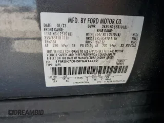 2023 Ford Explorer XLT with VIN 1FMSK7DH5PGA14419, listed as a Copart auction lot 48980955 with 0 mi miles and Non Repairable. Bid and sale history available at carsss.com. Image 15.