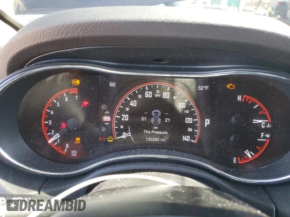 2017 Dodge Durango SXT with VIN 1C4RDJAG6HC937460, listed as a Copart auction lot 53432745 with 135,383 mi miles and Salvage Title. Bid and sale history available at DreamBid. Image 9.