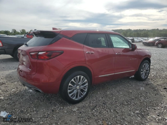 2019 Chevrolet Blazer Premier with VIN 3GNKBFRSXKS678381, listed as a Copart auction lot 69316594 with 20,397 mi miles and Salvage Title. Bid and sale history available at carsss.com. Image 3.