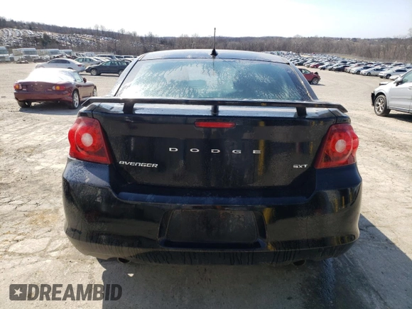 2012 Dodge Avenger SXT Plus with VIN 1C3CDZEG6CN211579, listed as a Copart auction lot 48684235 with 164,807 mi miles and Clean Title. Bid and sale history available at carsss.com. Image 6.