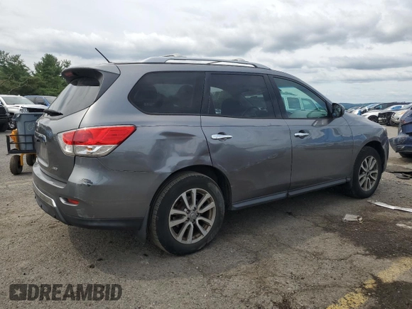 2015 Nissan Pathfinder SL with VIN 5N1AR2MM7FC691341, listed as a Copart auction lot 65470765 with 179,280 mi miles and Clean title. Bid and sale history available at DreamBid. Image 3.