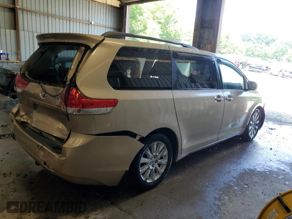 2011 Toyota Sienna XLE with VIN 5TDDK3DC7BS009764, listed as a Copart auction lot 59179775 with 197,145 mi miles and Salvage title. Bid and sale history available at DreamBid. Image 3.