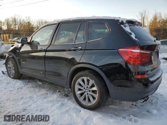 2016 BMW X3 xDrive28i with VIN 5UXWX9C56G0D72472, listed as a Copart auction lot 87947105 with 108,023 mi miles and Salvage Title. Bid and sale history available at DreamBid. Image 2.