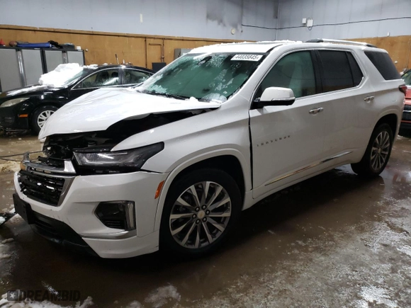 2023 Chevrolet Traverse Premier with VIN 1GNEVKKW2PJ129129, listed as a Copart auction lot 44035845 with 20,740 mi miles and Salvage Title. Bid and sale history available at carsss.com. Image 1.