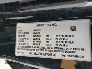 2023 Tesla Model 3 с VIN 5YJ3E1EA0PF706189, выставлен на аукционе Copart как лот 56756435 с пробегом 58 084 миль миль и Списание • Salvage title. История ставок и продаж доступна на DreamBid. Изображение 13.