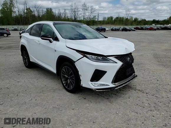 2021 Lexus RX 350 F Sport with VIN 2T2YZMDA4MC262310, listed as a Copart auction lot 56948985 with 19,366 mi miles and Salvage title. Bid and sale history available at DreamBid. Image 15.