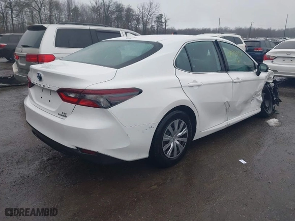 2022 Toyota Camry Hybrid LE with VIN 4T1C31AK5NU039267, listed as a IAAI auction lot 41525916 with 76,460 mi miles. Bid and sale history available at carsss.com. Image 4.
