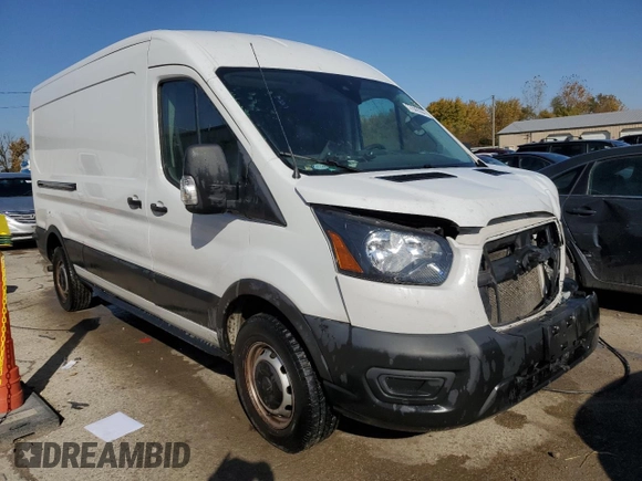2021 Ford Transit Cargo with VIN 1FTBR1C84MKA29405, listed as a Copart auction lot 77642004 with 144,624 mi miles and Salvage Title. Bid and sale history available at DreamBid. Image 4.