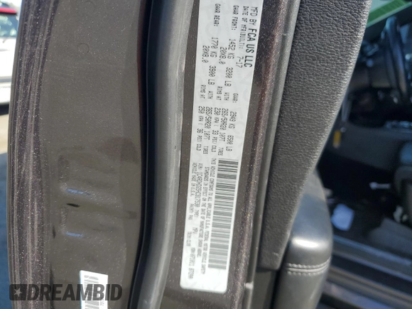 2017 Dodge Durango GT with VIN 1C4RDHDG5HC917530, listed as a Copart auction lot 47512115 with 60,476 mi miles and Salvage Title. Bid and sale history available at DreamBid. Image 13.