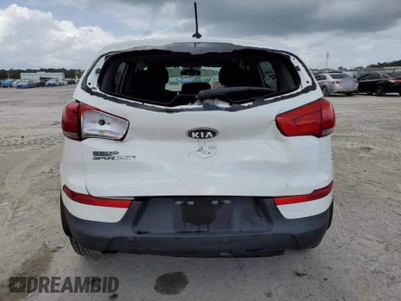 2016 Kia Sportage LX with VIN KNDPB3AC2G7871857, listed as a Copart auction lot 51320345 with 155,057 mi miles and Salvage Title. Bid and sale history available at carsss.com. Image 6.