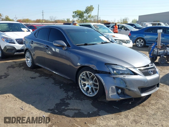 2012 Lexus IS 350 with VIN JTHCE5C22C5002587, listed as a IAAI auction lot 40698147 with 145,928 mi miles and . Bid and sale history available at DreamBid. Image 1.