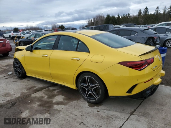 2021 Mercedes-Benz CLA with VIN W1K5J5BB4MN230539, listed as a Copart auction lot 48015315 with 3,427 mi miles and Salvage Title. Bid and sale history available at carsss.com. Image 2.