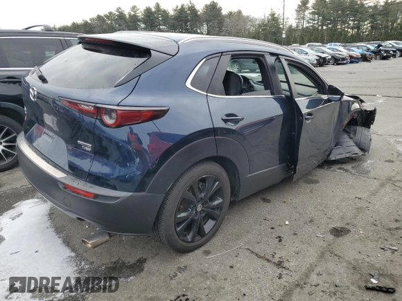 2022 Mazda CX-30 2.5 Turbo with VIN 3MVDMBAY5NM447836, listed as a Copart auction lot 87030384 with 38,008 mi miles and Salvage Title. Bid and sale history available at DreamBid. Image 3.