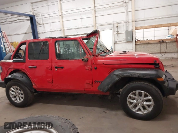 2023 Jeep Wrangler Sport S with VIN 1C4HJXDN1PW630003, listed as a IAAI auction lot 40989202 with 48,000 mi miles and . Bid and sale history available at DreamBid. Image 13.