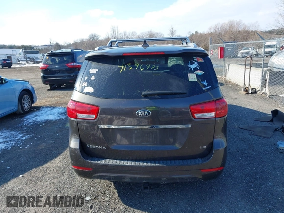 2017 Kia Sedona LX with VIN KNDMB5C19H6336297, listed as a IAAI auction lot 41396475 with Not Provided miles and . Bid and sale history available at DreamBid. Image 17.