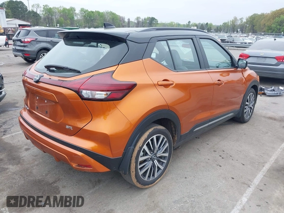 2024 Nissan Kicks SR with VIN 3N1CP5DV6RL502977, listed as a IAAI auction lot 41951182 with 25,510 mi miles and . Bid and sale history available at DreamBid. Image 4.