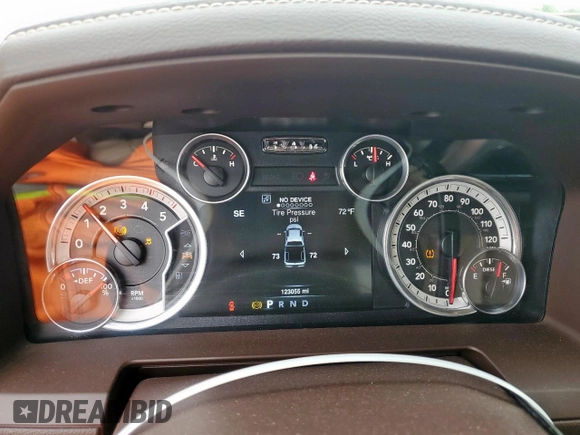 2016 Ram 2500 Laramie with VIN 3C6UR5FL2GG125021, listed as a Copart auction lot 58519995 with 123,055 mi miles and Salvage title. Bid and sale history available at DreamBid. Image 9.