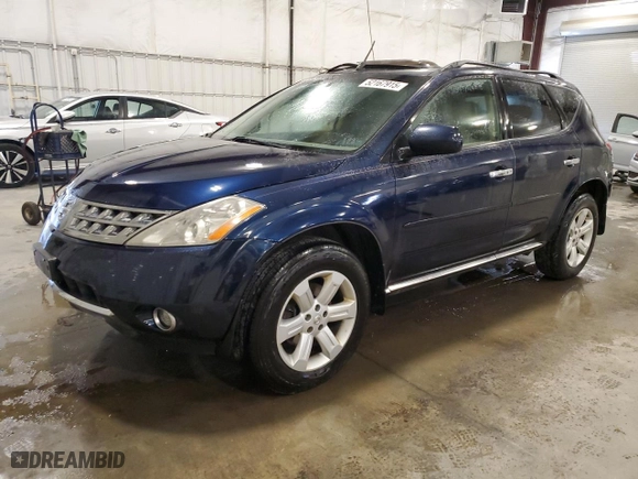 2006 Nissan Murano SL with VIN JN8AZ08W46W527956, listed as a Copart auction lot 52167915 with 190,495 mi miles and Salvage Title. Bid and sale history available at carsss.com. Image 1.