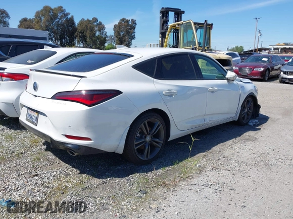2024 Acura Integra Technology with VIN 19UDE4H64RA017816, listed as a IAAI auction lot 41575702 with 14,430 mi miles and . Bid and sale history available at DreamBid. Image 4.