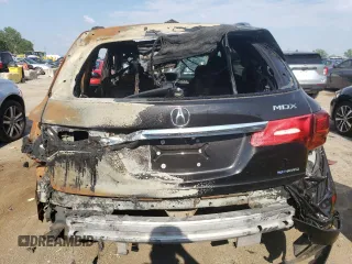 2017 Acura MDX Sport Hybrid w/Advance Pkg with VIN 5FRYD7H72HB001163, listed as a Copart auction lot 58867064 with 0 mi miles and Salvage Title. Bid and sale history available at carsss.com. Image 6.