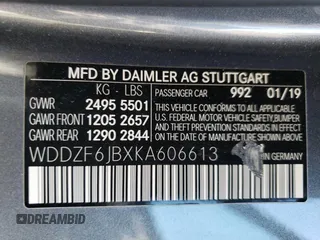 2019 Mercedes-Benz E 450 with VIN WDDZF6JBXKA606613, listed as a Copart auction lot 87020534 with 13,858 mi miles and Salvage Title. Bid and sale history available at DreamBid. Image 14.