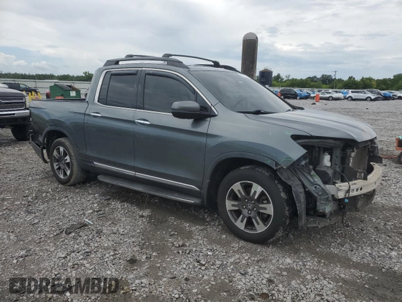 2017 Honda Ridgeline RTL-E with VIN 5FPYK3F77HB009995, listed as a Copart auction lot 59954705 with 119,381 mi miles and Salvage title. Bid and sale history available at DreamBid. Image 4.