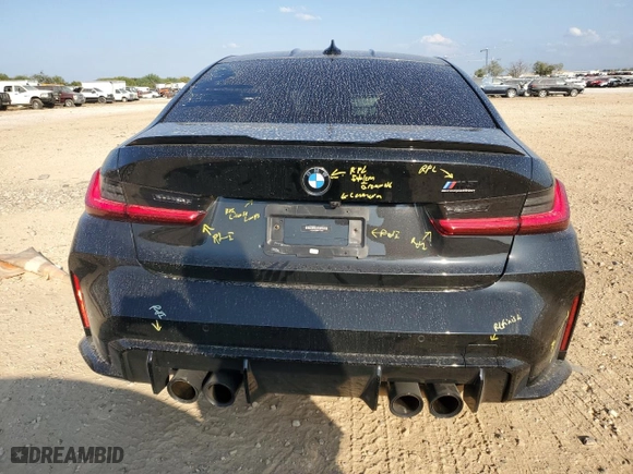 2021 BMW M3 Competition with VIN WBS33AY06MFL27898, listed as a Copart auction lot 78506934 with 28,565 mi miles and Salvage Title. Bid and sale history available at carsss.com. Image 6.