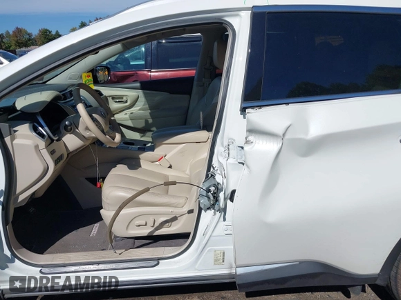 2018 Nissan Murano SL with VIN 5N1AZ2MGXJN202938, listed as a IAAI auction lot 40548424 with 56,237 mi miles and . Bid and sale history available at DreamBid. Image 14.