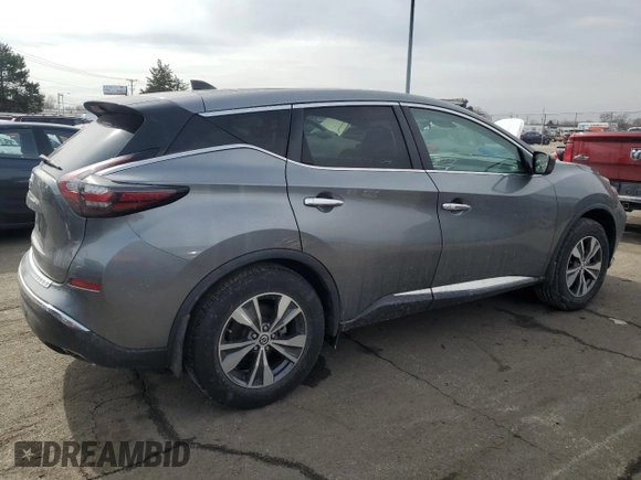 2022 Nissan Murano S with VIN 5N1AZ2AJ0NC122761, listed as a Copart auction lot 46305155 with 44,107 mi miles and Salvage Title. Bid and sale history available at DreamBid. Image 3.