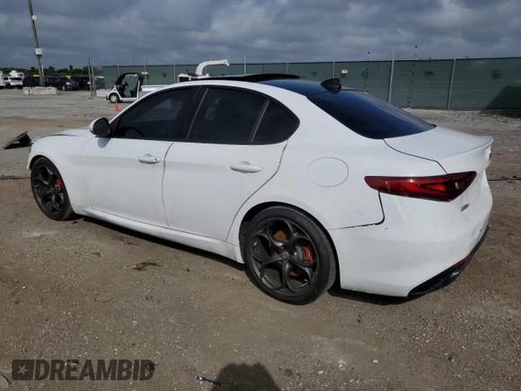 2018 Alfa Romeo Giulia Ti Sport with VIN ZARFAECN8J7567812, listed as a Copart auction lot 79653434 with 99,798 mi miles and Clean Title. Bid and sale history available at carsss.com. Image 2.