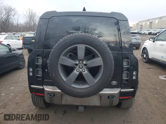 2020 Land Rover Defender X with VIN SALEXEEU3L2021601, listed as a Copart auction lot 86600934 with 49,039 mi miles and Salvage title. Bid and sale history available at DreamBid. Image 6.
