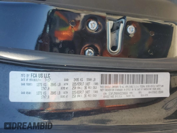 2017 Jeep Cherokee Sport z VIN 1C4PJMAB4HD230664, wystawiony jako Copart lot #63707935 z przebiegiem 94 957 mil mil oraz Szkoda całkowita • Salvage title. Historia ofert i sprzedaży dostępna na DreamBid. Obrazek 14.